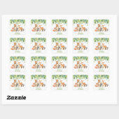 Woodland Animal Baby shower Forest Bedankt Favor Vierkante Sticker (Vel)