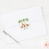 Woodland Animal Baby shower Forest Bedankt Favor Vierkante Sticker (Envelop)