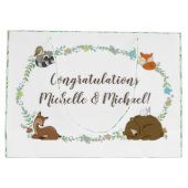 Woodland Animal Baby shower Groot Cadeauzakje (Achterkant)