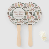 Woodland Animal Baby shower Handwaaier (Voorkant en achterkant)