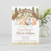 Woodland Animal Baby shower islamitisch arabisch Kaart (Staand voorkant)