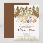 Woodland Animal Baby shower islamitisch arabisch Kaart (Voorkant / Achterkant)