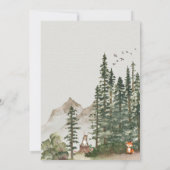 Woodland animal Baby Shower Kaart (Achterkant)