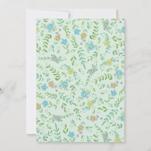 Woodland Animal Baby shower Kaart (Achterkant)