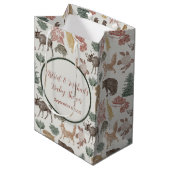Woodland Animal Baby shower Medium Cadeauzakje (Voorkant Gekanteld)
