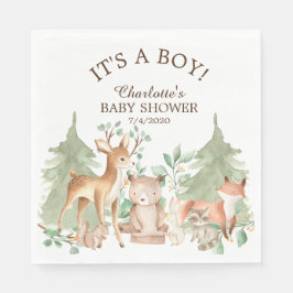 Woodland Animal Baby shower papieren servetten