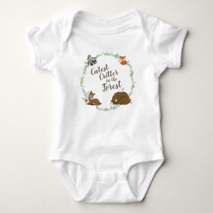 Woodland Animal Baby shower Romper