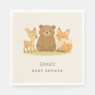 Woodland Animal Baby shower servetten
