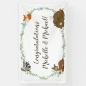 Woodland Animal Baby shower Spandoek (Verticaal)