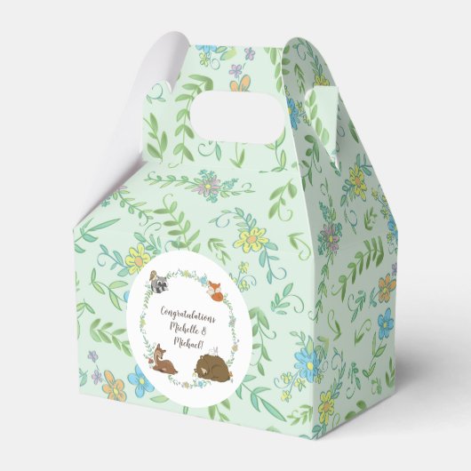 Woodland Animal Baby shower Spring Bedankdoosjes (Voorkant Zijde)