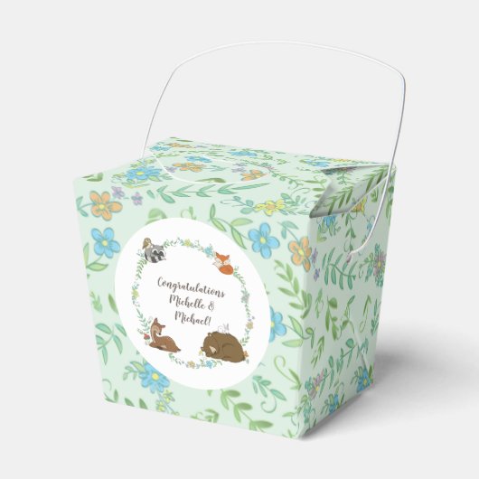 Woodland Animal Baby shower Spring Bedankdoosjes (Voorkant Zijde)