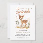 Woodland Animal Baby shower Sprinkle Invitation Kaart (Voorkant)