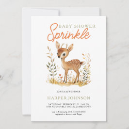 Woodland Animal Baby shower Sprinkle Invitation Kaart