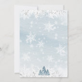 Woodland Animal Baby shower uitnodiging Arctisch d (Achterkant)