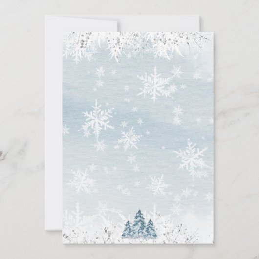 Woodland Animal Baby shower uitnodiging Arctisch d (Achterkant)