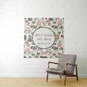 Woodland Animal Baby shower Wandkleed (In situ)