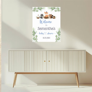 Woodland Animal Baby shower WelkomstPoster Poster
