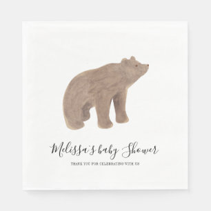 Woodland Animal Beer Baby shower papier Servet