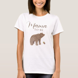 Woodland Animal Beer Herfst Baby shower Mama to be T-shirt
