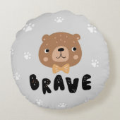 Woodland Animal Beer Nursery Decor Rond Kussen (Achterkant)