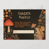 Woodland Animal betoverde luierloof Informatiekaartje (Voorkant)