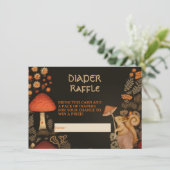 Woodland Animal betoverde luierloof Informatiekaartje (Staand voorkant)