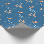  Woodland Animal Birthday Personalized  Cadeaupapier (Hoek)