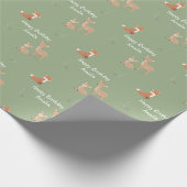  Woodland Animal Birthday Personalized  Cadeaupapier (Hoek)