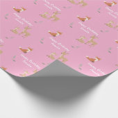 Woodland Animal Birthday Personalized Cadeaupapier (Hoek)