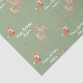 Woodland Animal Birthday Personalized Tissuepapier (Detail)
