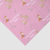  Woodland Animal Birthday Personalized  Tissuepapier (Detail)