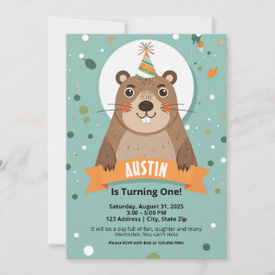 Woodland Animal Birthday Uitnodigingen voor kinder
