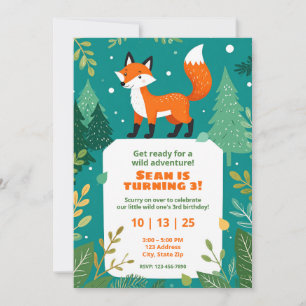 Woodland Animal Birthday Uitnodigingen voor kinder