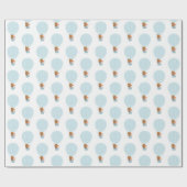 Woodland Animal Blue Hot Air Ballon Cadeaupapier (Vlak)