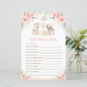 Woodland Animal Blush Floral Well Wishes for Baby (Staand voorkant)