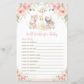 Woodland Animal Blush Floral Well Wishes for Baby (Voorkant)