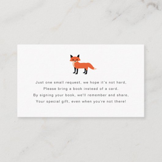 Woodland Animal Book Request Kaart (Voorkant)