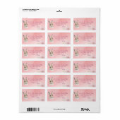 Woodland Animal Bunny Waterverf Adres Label (Full Sheet)