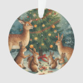 Woodland Animal Christmas Scene Ornament (voorkant)