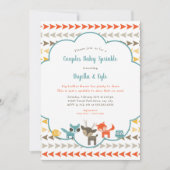 Woodland Animal Couples Baby Sprinkle Kaart (Voorkant)