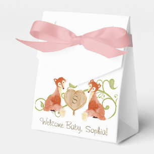 Woodland Animal Creatures, Fox n Vines Newborn Bedankdoosjes