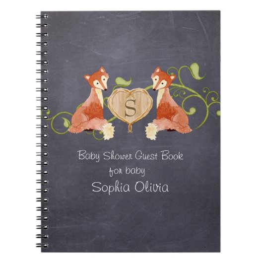 Woodland Animal Creatures, Fox n Vines Newborn Notitieboek (Voorkant)