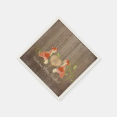 Woodland Animal Creatures, Fox n Vines Newborn Servetten (Hoek)