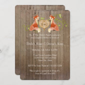 Woodland Animal Creatures, Fox n Vines Weddings Kaart (Voorkant / Achterkant)