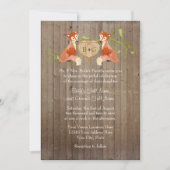 Woodland Animal Creatures, Fox n Vines Weddings Kaart (Voorkant)