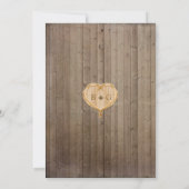 Woodland Animal Creatures, Fox n Vines Weddings Kaart (Achterkant)