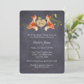 Woodland Animal Creatures, Fox n Vines Weddings Save The Date (Staand voorkant)