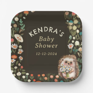 Woodland Animal Daisy Flower Baby shower Papieren Bordje