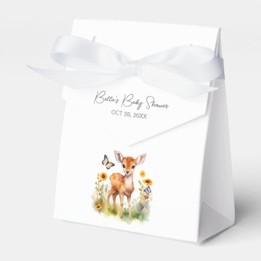 Woodland Animal Deer Baby shower Bedankdoosjes (Voorkant Zijde)