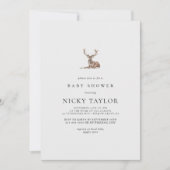 Woodland Animal Deer Minimalist Baby shower Kaart (Voorkant)